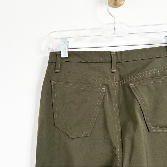 Vertigo Paris Made in France Green Nylon Blend Stretch Trouser Pants Size US 8 - Picture 7 of 9